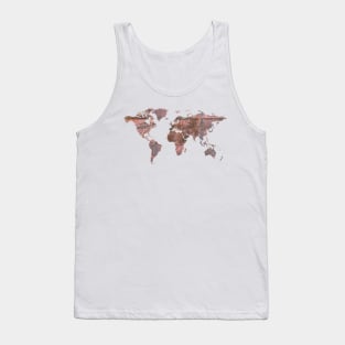 World travel adventure map Tank Top